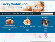 Tablet Screenshot of luckywaterspa.com